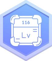 Livermorium Polygon Icon vector