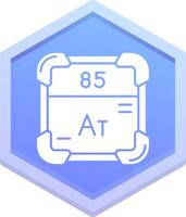 astatine polígono icono vector