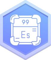 Einsteinium Polygon Icon vector