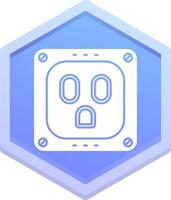 Socket Polygon Icon vector