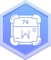 Tungsten Polygon Icon vector