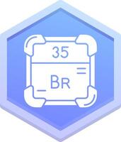 Bromine Polygon Icon vector