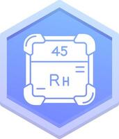 Rhodium Polygon Icon vector