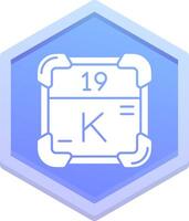 Potassium Polygon Icon vector