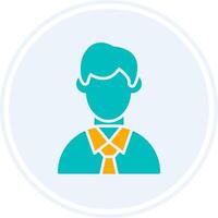 Avatar Glyph Two Colour Circle Icon vector