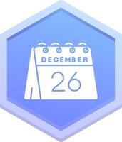 26th of December Polygon Icon vector