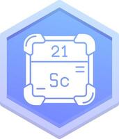 Scandium Polygon Icon vector