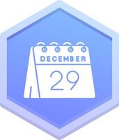 29th of December Polygon Icon vector