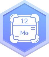 Magnesium Polygon Icon vector