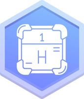 Hydrogen Polygon Icon vector