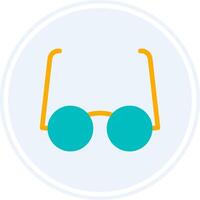 Goggles Glyph Two Colour Circle Icon vector