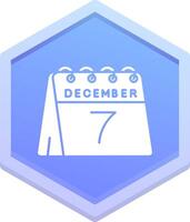 7th of December Polygon Icon vector