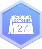 27th of October Polygon Icon vector