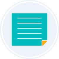 Post It Glyph Two Colour Circle Icon vector
