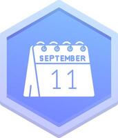 11th of September Polygon Icon vector