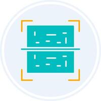 Qr Code Glyph Two Colour Circle Icon vector