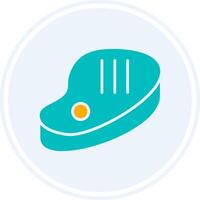 Meat Glyph Two Colour Circle Icon vector