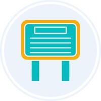 BillBoard Glyph Two Colour Circle Icon vector