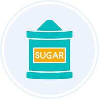 Sugar Bag Glyph Two Colour Circle Icon vector