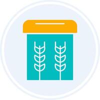 Flour Glyph Two Colour Circle Icon vector