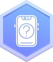 Question Polygon Icon vector