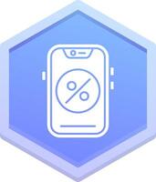 Percentage Polygon Icon vector