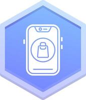 Shopping Polygon Icon vector