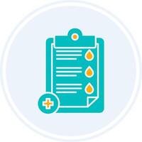 Medical Test Glyph Two Colour Circle Icon vector