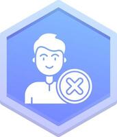 Cancel Polygon Icon vector