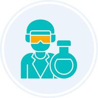 Chemist Glyph Two Colour Circle Icon vector