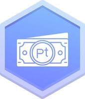 Peseta Polygon Icon vector