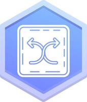 Shuffle Polygon Icon vector