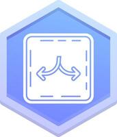 Shuffle Polygon Icon vector