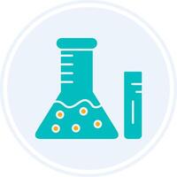 Chemistry Glyph Two Colour Circle Icon vector