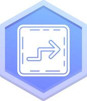 Zigzag Polygon Icon vector