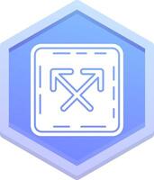 Intersect Polygon Icon vector