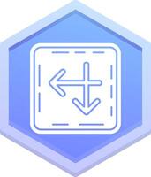 Intersect Polygon Icon vector