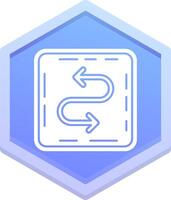 Zigzag Polygon Icon vector