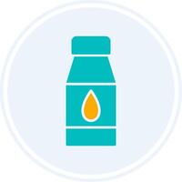 Water Bottles Glyph Two Colour Circle Icon vector