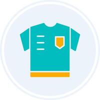 Referee Shirt Glyph Two Colour Circle Icon vector