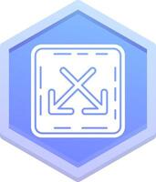 Intersect Polygon Icon vector