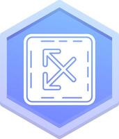 Intersect Polygon Icon vector