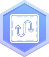 Zigzag Polygon Icon vector