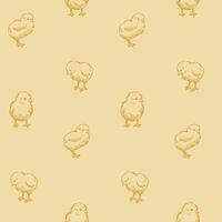 vintage patterns of chickens line art vector