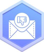 Dislike Polygon Icon vector