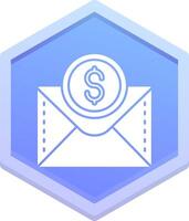 Dollar Polygon Icon vector