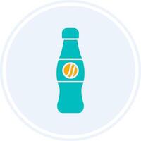 Cola Glyph Two Colour Circle Icon vector