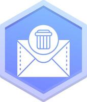 Dustbin Polygon Icon vector