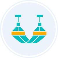 Hammock Glyph Two Colour Circle Icon vector
