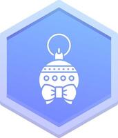 Bauble Polygon Icon vector